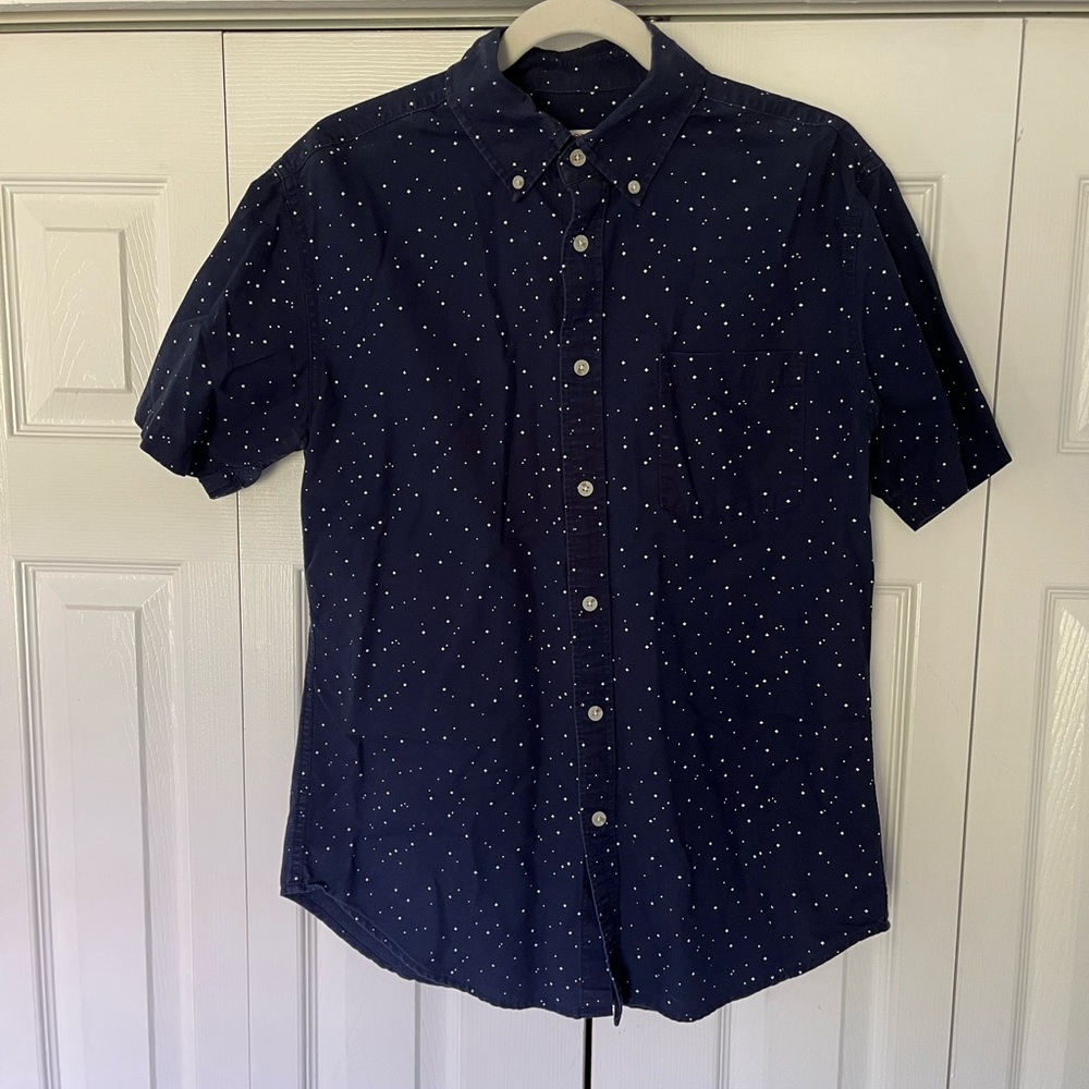 Merona Dark Blue Casual Button-Down Shirt